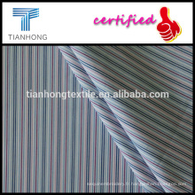 Raindow couleur design 100 coton fils teints stripe design tout au long de la Popeline tisser un tissu de chemise